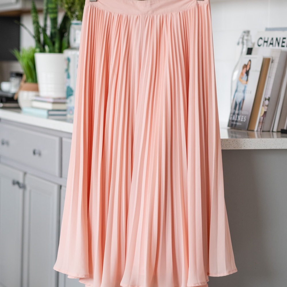 Blush Pink MIDI Skirt